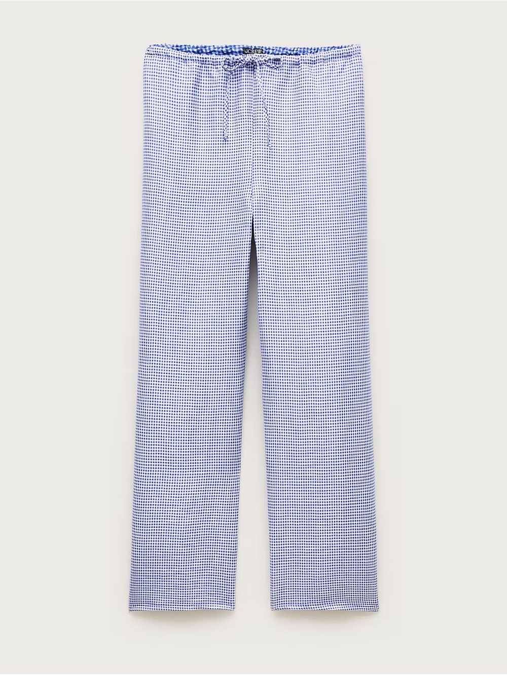 J. Crew Luna pant in gingham linen blend